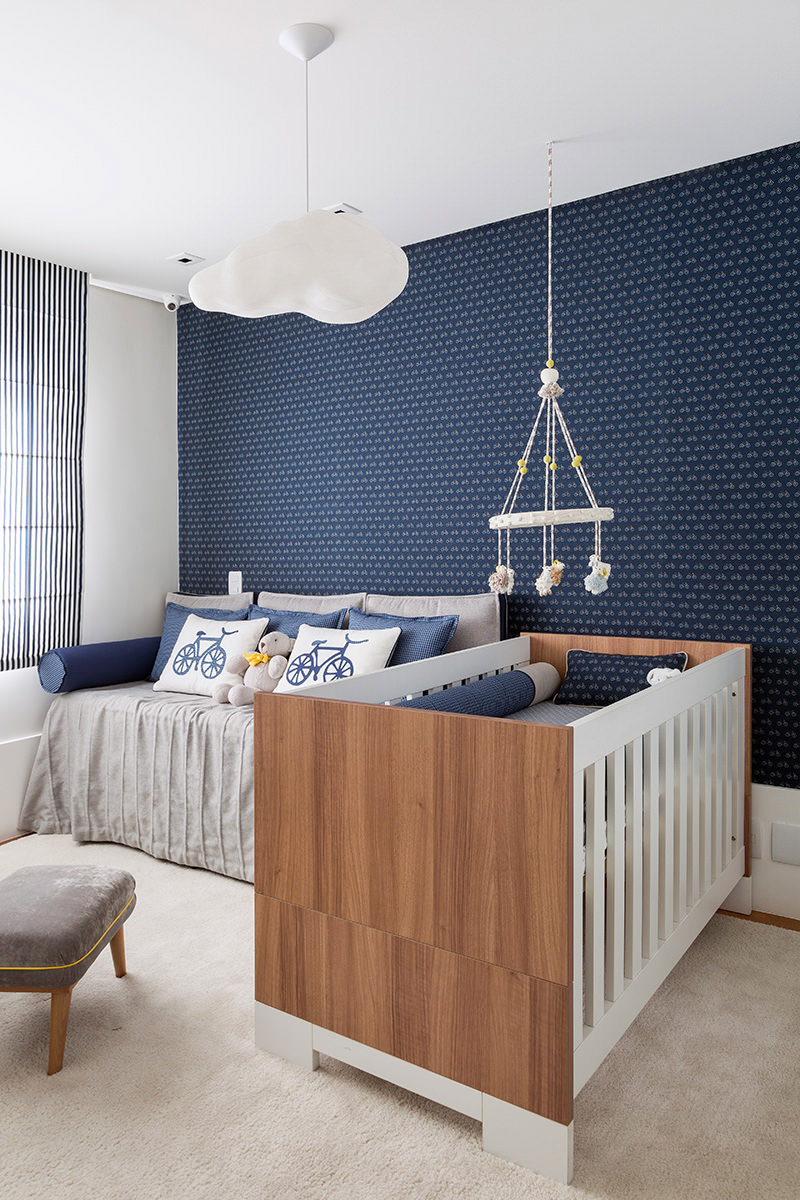 Quarto de bebê simples Azul marinho