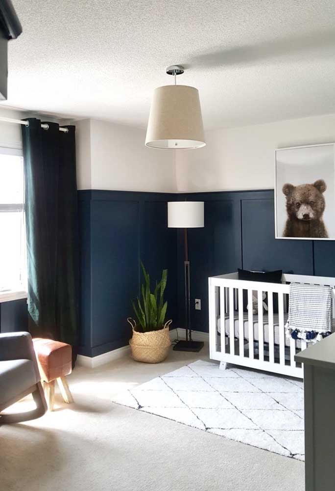 Quarto de bebê simples Azul marinho