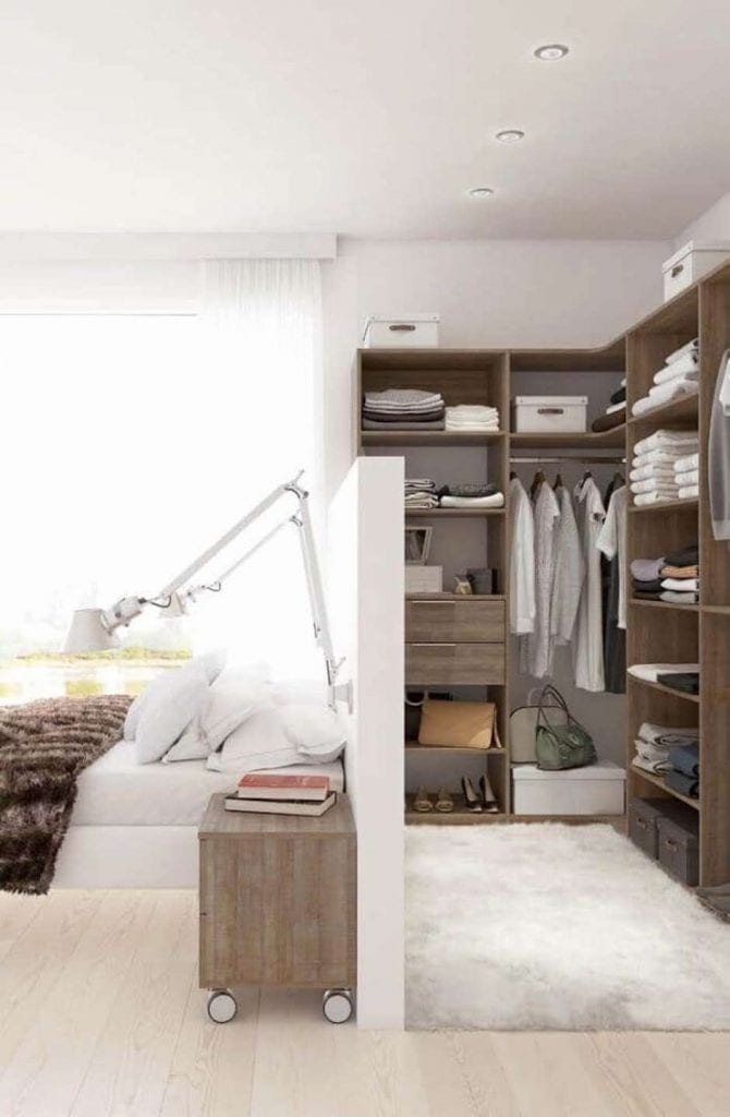 Quarto de casal pequeno Com closet