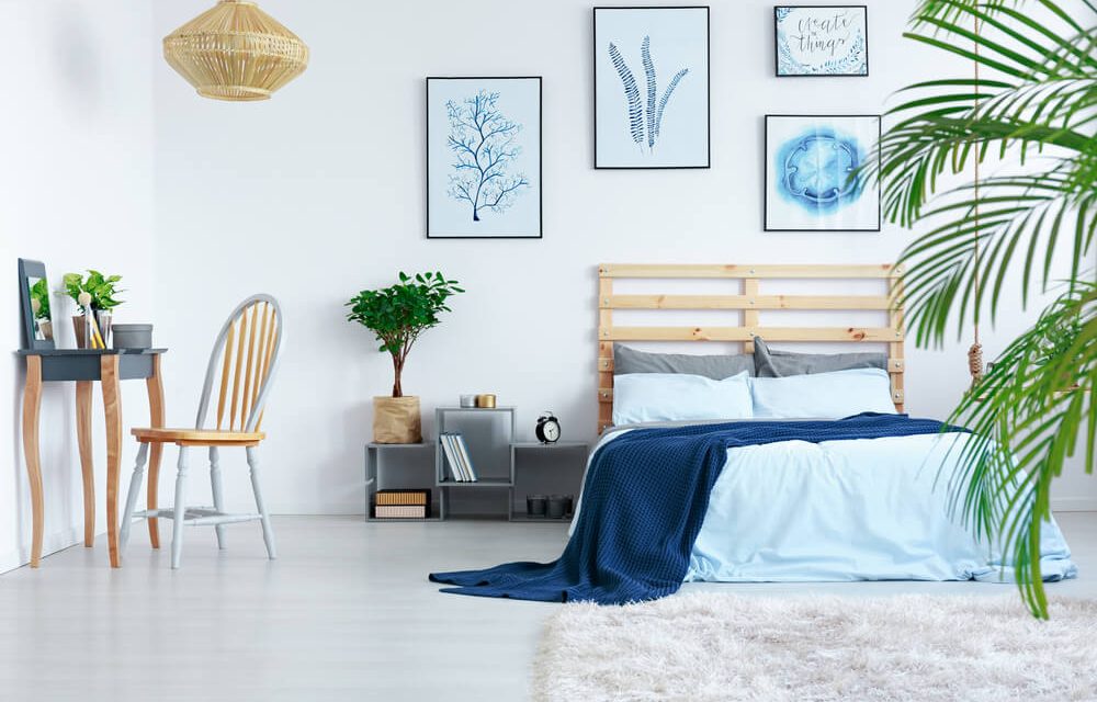 Quarto de casal simples decorado Bonito