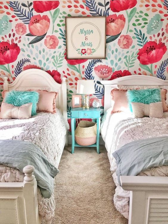 Quarto decorado feminino Jovem