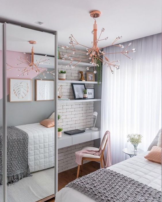 Quarto decorado feminino Pequeno