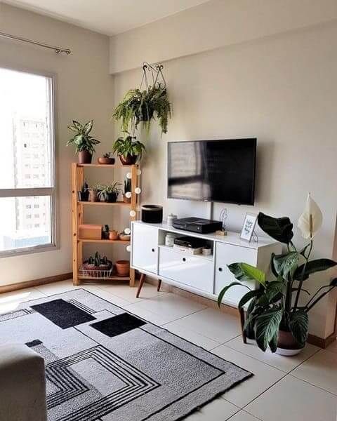 Sala decorada apartamento Pequeno