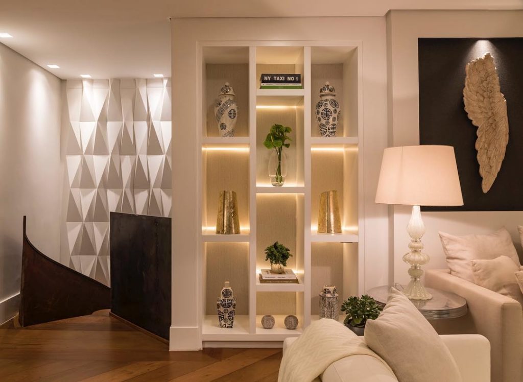 Sala Decorada Com Nichos: 60 Saiba Como Decorar e Se Inspire