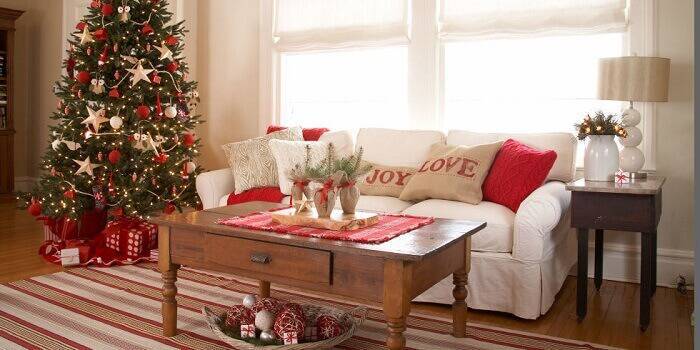 Sala Decorada Simples Para o Natal