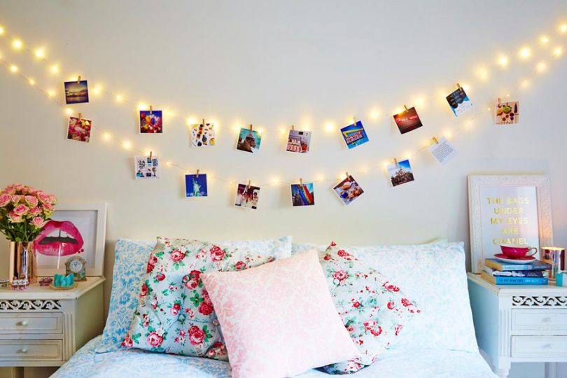 Decoração de quarto com pisca pisca Foto