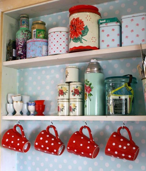 Objetos de decoração para cozinha Vermelho