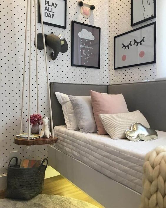 Quarto de casal simples decorado Feminino Jovem