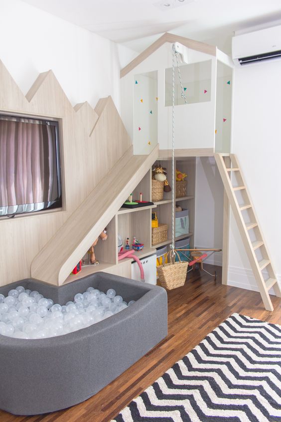 Quarto de casal simples decorado Infantil