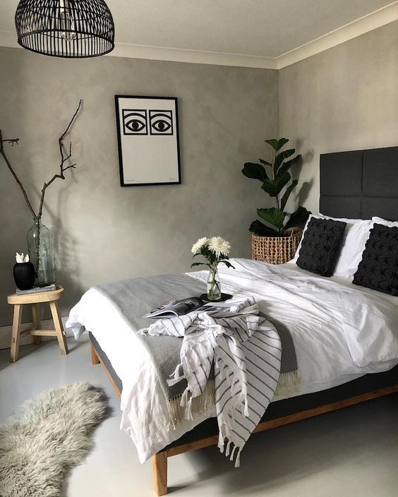 Quarto de casal simples decorado Simples