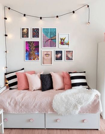 Quarto de casal simples decorado Tumblr