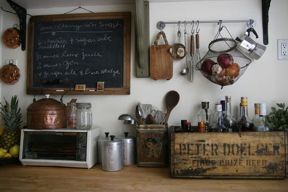 Objetos de decoração para cozinha Rústica