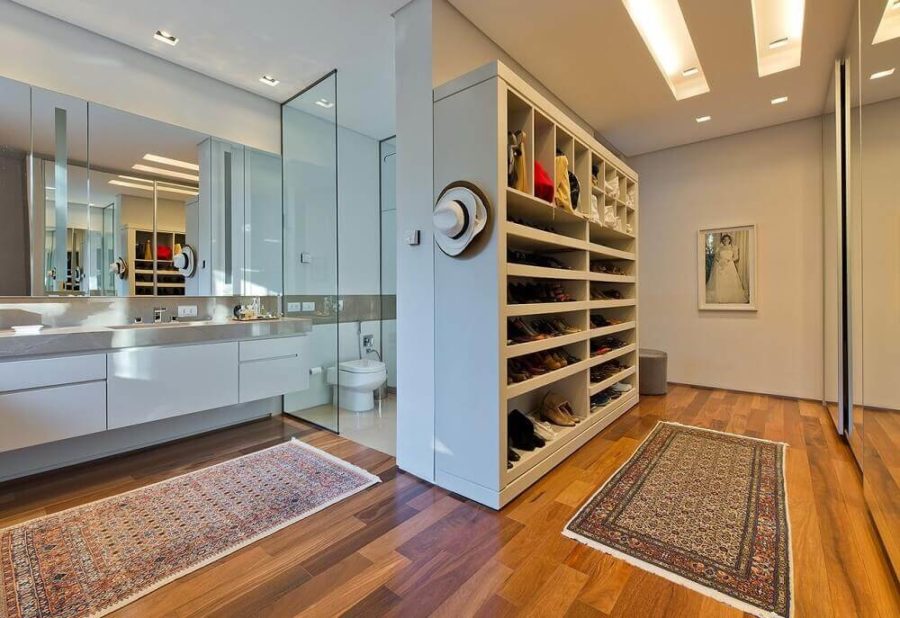 Quarto com Closet: 40 Projetos Inspiradores Modelos de Closet