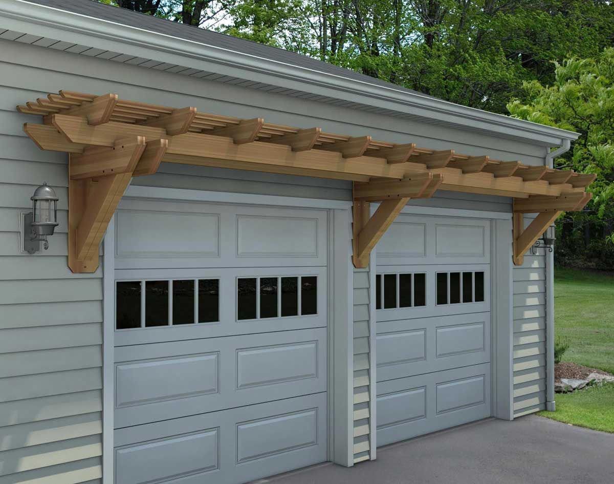 Cobertura Para Garagem Com estrutura em madeira envernizada e telha branca