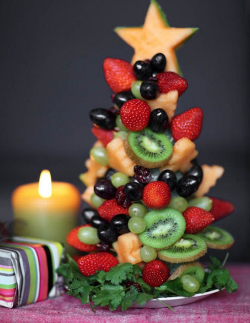 Mesa de Natal Com frutas