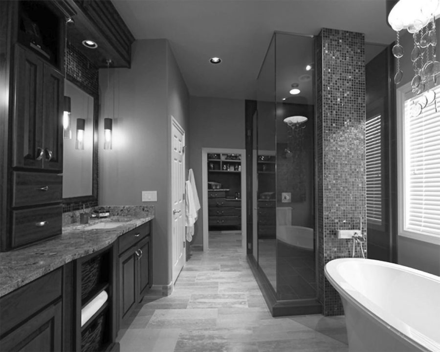 Banheiro de Luxo Cinza