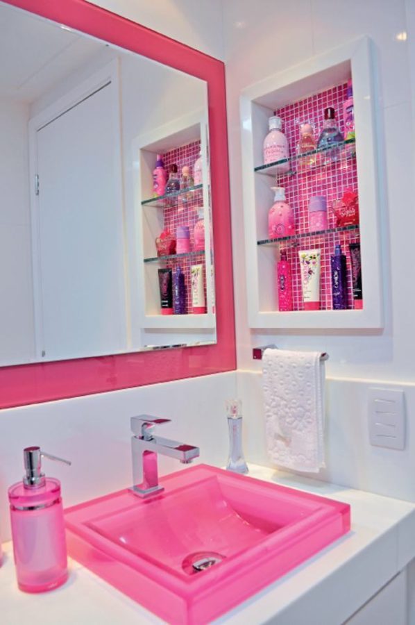 Banheiro Rosa Simples