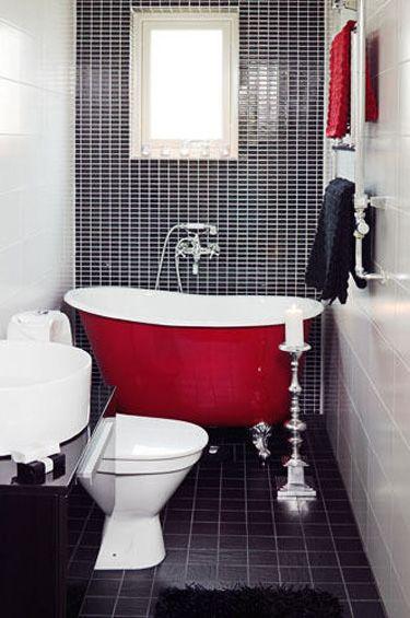 Banheiro vermelho E preto