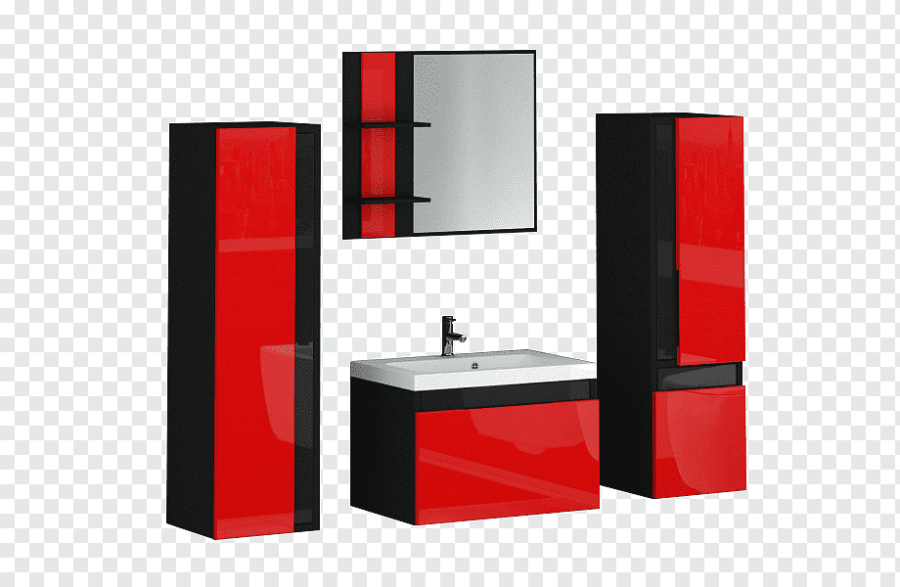 Banheiro vermelho Móveis