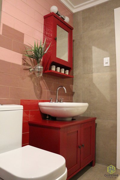 Banheiro vermelho Móveis