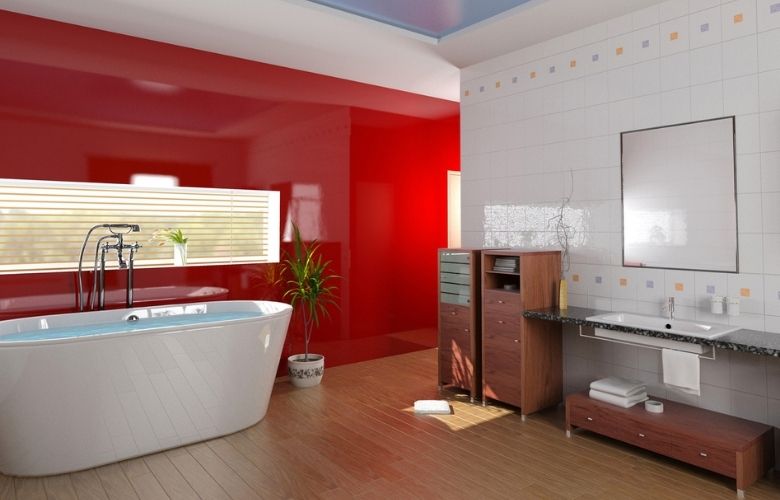 Banheiro vermelho Detalhes