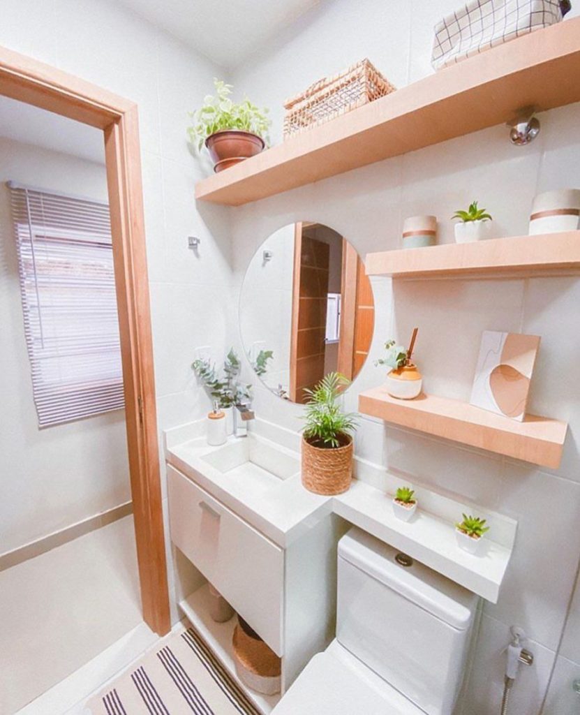 Como Decorar Banheiro Pequeno: 80 ideias para você se inspirar